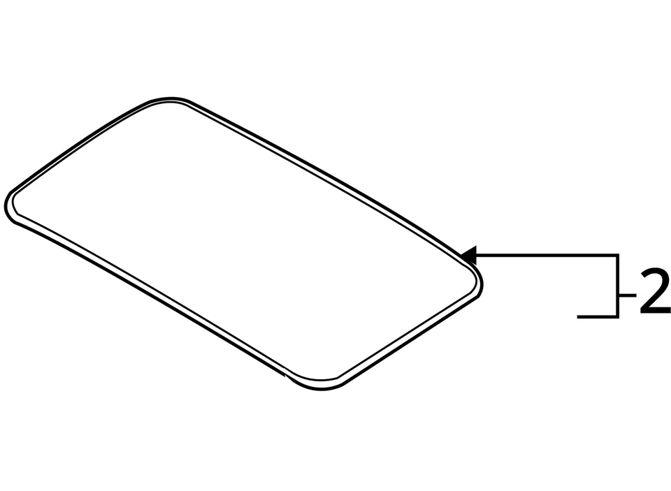 Kia Forte 2010-2013 techo corredizo ventana vidrio OEM Foto 4 de 4