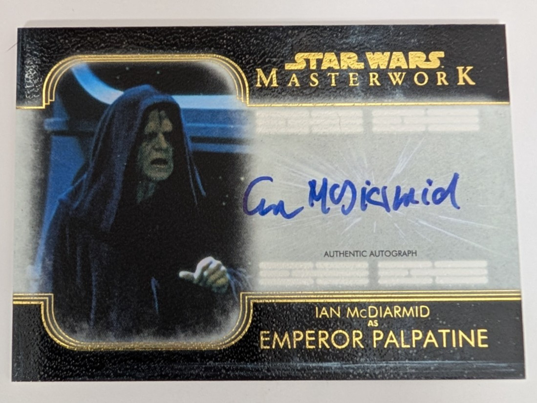 2020 Star Wars Authentic Auto Emperor Palpatine Ian McDiarmid 17/25 Gold A-IM view 1