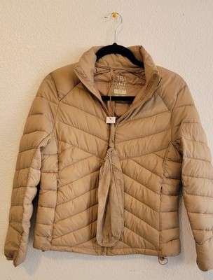 Love Tree Ultra Light Packable Puffer Jacket Women's Size S Beige NWT 