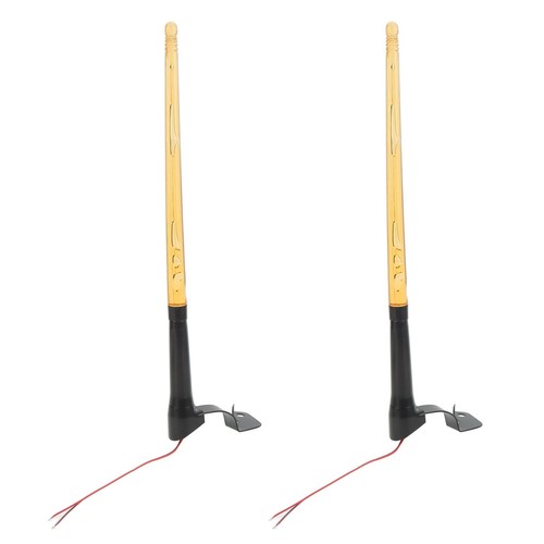 2Pcs Whip Lights 340mm Long Amber Lighted Antenna Flagpole Lamp For ATV UTV CRY - Picture 10 of 12