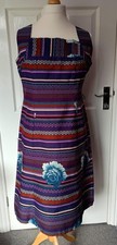 Women's Vintage Purple Stripe And Floral Dress Size XL - Some Marks