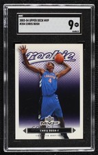 2003-04 Upper Deck MVP Rookie Chris Bosh #204 SGC 9 MINT HOF 0pv7