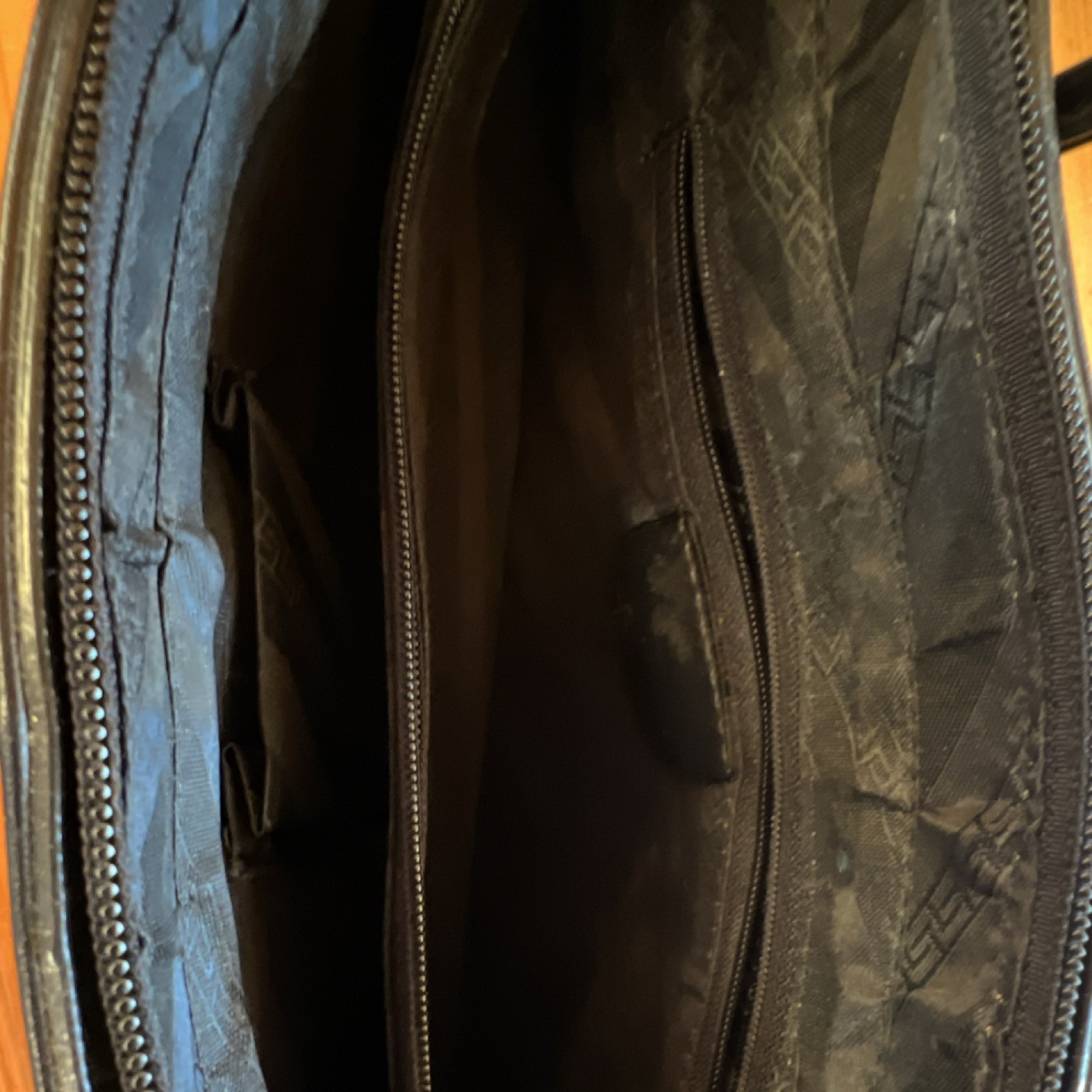 Black Structured Shoulder Bag Silver Hardware Dou… - image 6