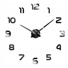 Auriol Orologio da Parete Componibile 90–120 cm Nero Numeri Arabi Silenzioso