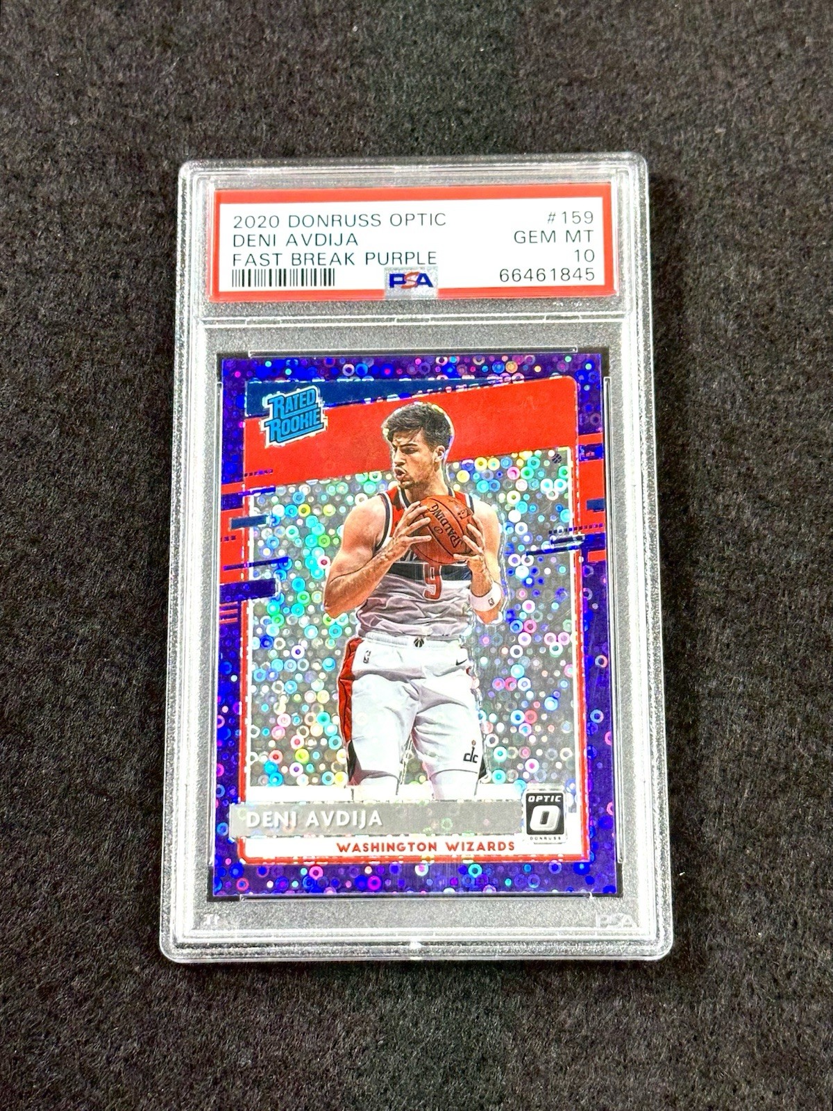 2020 Donruss Optic DENI AVDIJA Rookie Fast Break Purple RC #/95 PSA 10 - POP 5