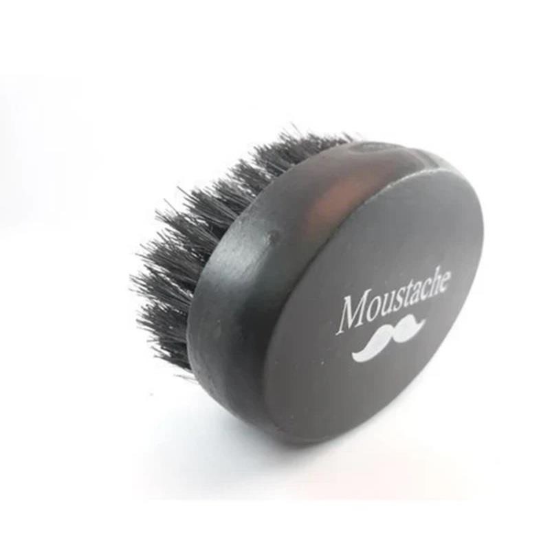 Moustache Barber Beard Brush Oval Natural Bristle Hair Remover Brushing Salon