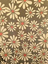 cejon scarf /shawl  Daisy pattern Black red and white