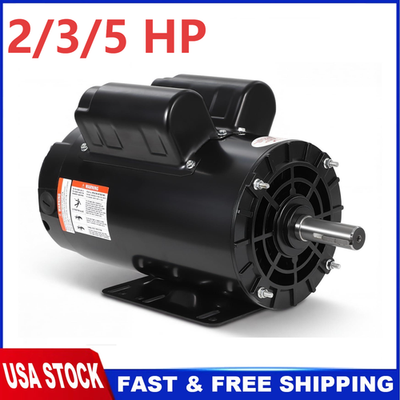 #ad 2 3 5HP Air Compressor Electric Motor 3450RPM 56 Frame CW CCW Rotation 230V $84.72