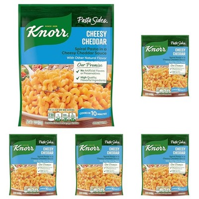 Knorr Pasta Sides Cheesy Cheddar Rotini For Delicious 4.3 Ounce (Pack of 5) 