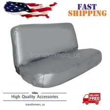 Universal Pu Synthetic Leather Full Size Bench Truck Seat Cover Gray Deluxe Universal Pu Synthetic Leather Full Size Bench Truck Seat Cover Gray Deluxe