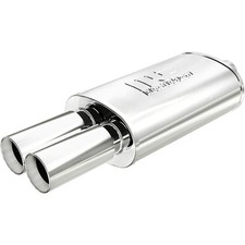 Magnaflow Perf Exhaust Stainless Muffler 2.25in In Dual 3in Tips Out- 14815 Magnaflow Perf Exhaust Stainless Muffler 2.25in In Dual 3in Tips Out- 14815