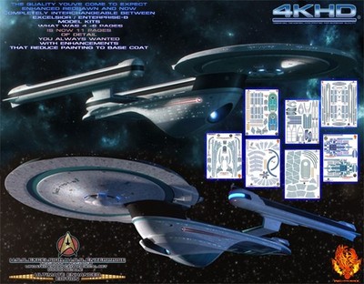 U.S.S. Excelsior/U.S.S. Enterprise-B  2-1 Master Detailing Set 1/1000 Scale