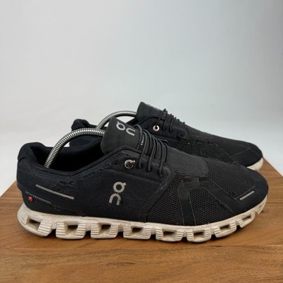 Mens On Cloud 5 Black Athletic Gym Road Running Sneakers Shoes Size 11 M GUC