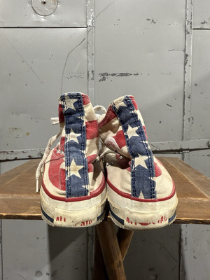 Vintage Made In USA American Flag Converse Chuck Hi Sneakers Men's
