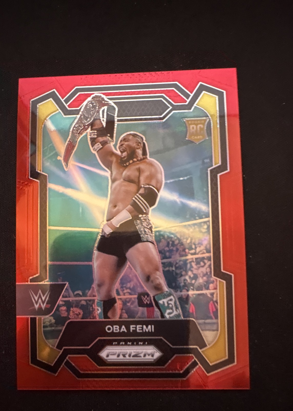 2024 Panini Prizm WWE - Oba Femi #199 Red Prizm /299 (RC)