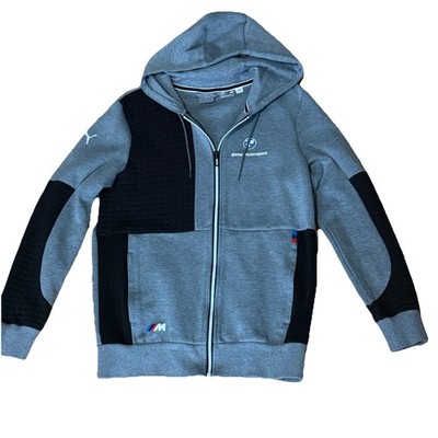 Puma BMW M Motorsport Hoodie Full Zip Jacket Quilted Panels Mens Size Small