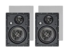 Monoprice 3-Way Carbon Fiber In Wall Speakers - 8 Inch (Pair) W/ Magnetic Grille
