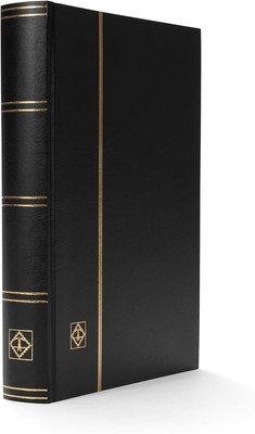 Leuchtturm Lighthouse    Basic  Hard Cover Stockbook for 64 Pages, Black 