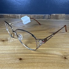 Sophia Loren M155 Zyloware Gold Eyeglasses FRAMES ONLY 53-15-147