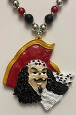 CAPTAIN MORGAN RUM PIRATE FLAGS GASPARILLA NECKLACE AND BEADS MARDI GRAS
