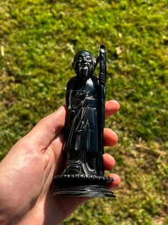 Antique chinese red bakelite Amber statue