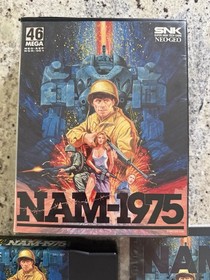 NEO GEO SNK NAM-1975 Authentic AES USA COMPLETE CIB CART MANUAL CASE US SELLER!