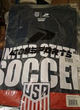 USA Soccer "United States Soccer" Graphic T-Shirt -  Navy Blue, Size Adult M