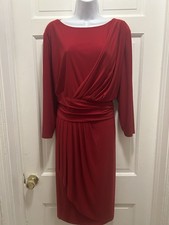 Chaps by Ralph Lauren women’s Read Drape Ruched Stretch Jersey dress 20W 20