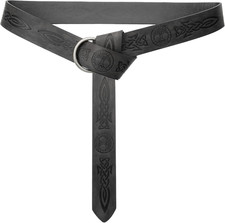 Medieval Viking Belt for Men - Renaissance Leather Ring Knight Accessory - Ren F