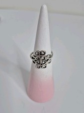 VTG Mexico Sterling Silver 925 Openwork Scroll Ring Size 6.5 Signed Marked