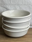 FIESTA WHITE Set of 4 Coupe Cereal / Soup Bowls 7" Classic Rim Fiestaware USA