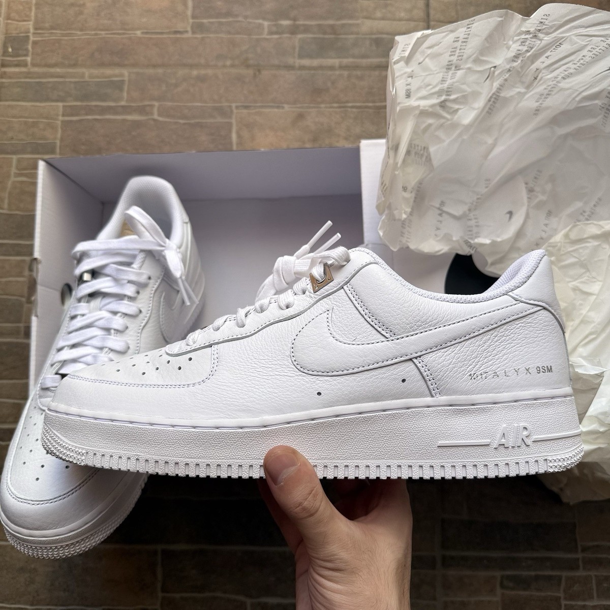 Nike Air Force 1 シルバー UK 8 Nike Air Force 1 Low '07 LV8 Metallic Silver Perforated Men's
