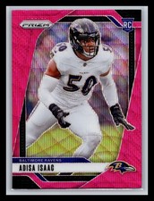 Adisa Isaac Rookie Baltimore Ravens 2024 Panini Prizm #302 Pink Wave