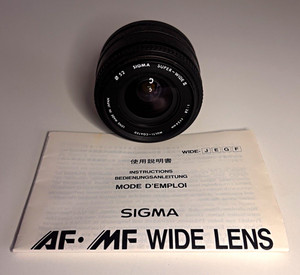 Sigma AF Super-Wide II 24mm f/2.8 Macro Lens Minolta Sony A Mount + Manual