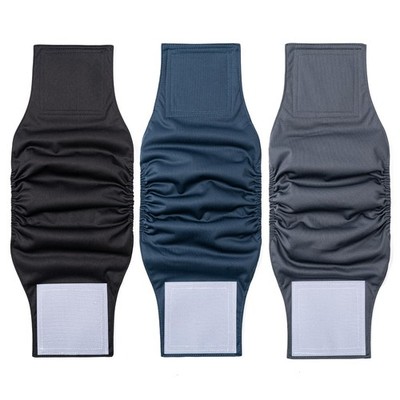1 Pack 3 Reusable Dog Diapers Washable Male X-Small, Black, Navy, Charcoal 