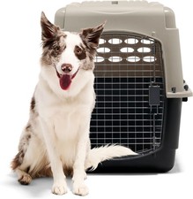 Petmate Vari Dog  Cat Kennel, Tan, 32-in, 30-50-lbs