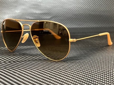 RAY BAN RB3025 112 85 Matte Gold Aviator 55 mm Unisex Sunglasses