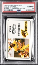 1981 PERMA-GRAPHICS SUPER STAR CREDIT CARD WILLIE STARGELL PSA 10