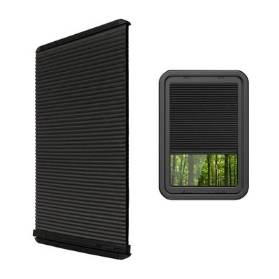 RV Door Window Shade 12x21 Black Cellular Privacy Shade For Lippert Entry Doors