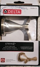 Delta Stryke Double Robe Hook Champagne Bronze Finish Bathware 77638-CZ