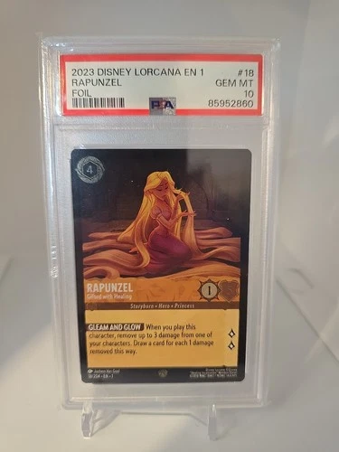 Disney Lorcana Rapunzel Gifted With Healing Foil Psa 10