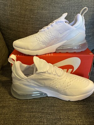 Nike Air Max 270 GS 'White Silver' 943345-103 Kids Size 3.5Y