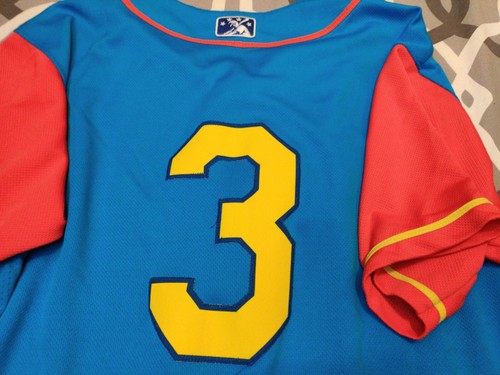 2022 NY YANKEES Oswaldo Cabrera Game Used Worn Jersey SWB Vijigantes Railriders - Picture 8 of 10