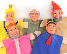 Mr. Rodgers Neighborhood Hand Puppet Lot 5 Vintage Play Toy Theater King Queen