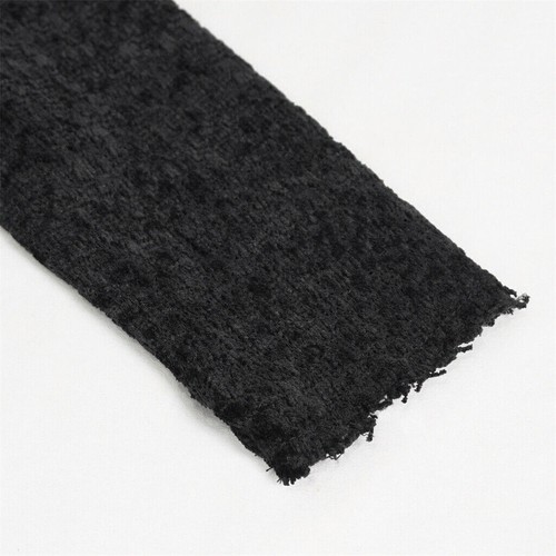 T-shirt donna moda diavolo nera punk strappata manica lunga irregolare top elastico - Foto 17 di 20