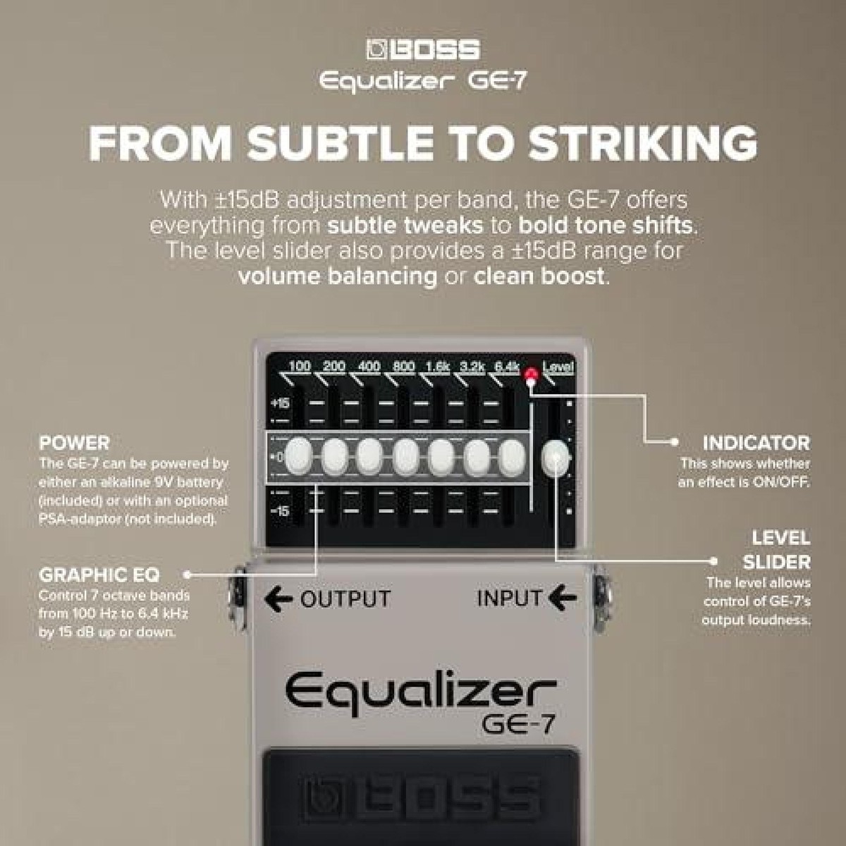 ギター Boss GE-7 Equalizer BOSS GE-7 Equalizer Pedal | Guitar Center