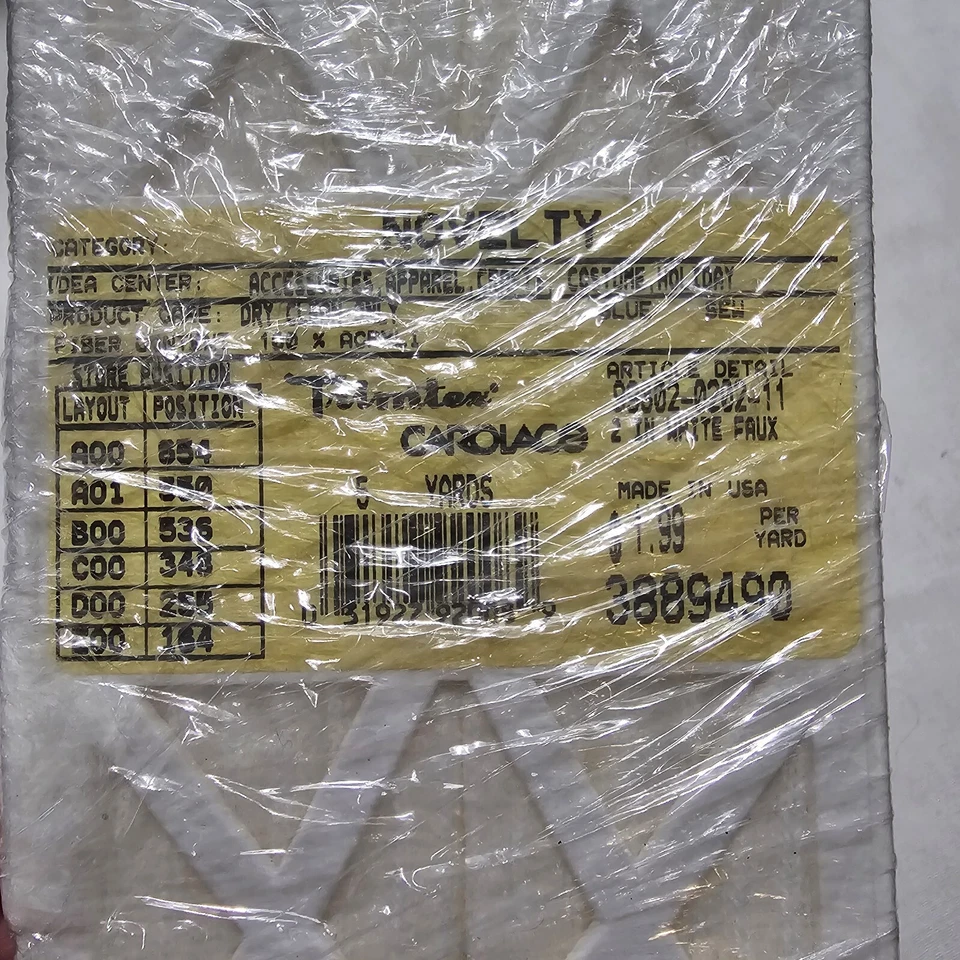 White Faux Fur Trimming Trim, 5 Continuous Yards On Spool Crafts Costumes 2" USA - Image 4 of 4