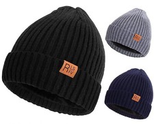 Winter Beanie Hat Mens Womens Soft Feel Knit Hat Winter Hat Fleece Lining Thicke