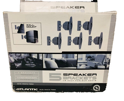 Open Box Atlantic 5 Wall  Speaker Brackets With Instructions Manual