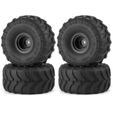 RCBATER 4Pcs Wheels Huge Tires Monster Truck Tires & Rims for Axial SCX24 TRX4M